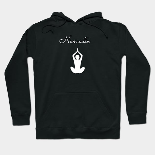 Namaste Lotus Flower Hoodie by Flamingo Design